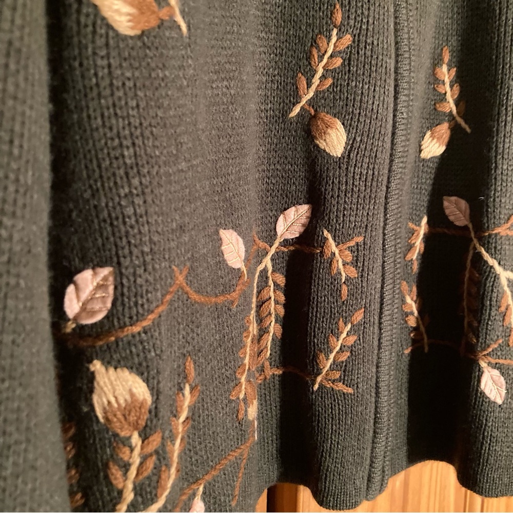 NWOT Vintage Classic Elements Knit Embroidered Sweater Size L - Picture 7 of 15
